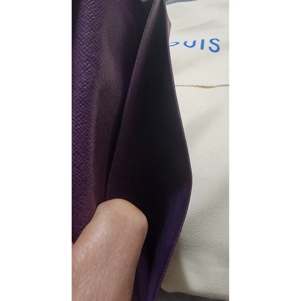 Louis Vuitton Yellow‎ Epi Leather Yen Long Wallet Purple Interior Made in Spain